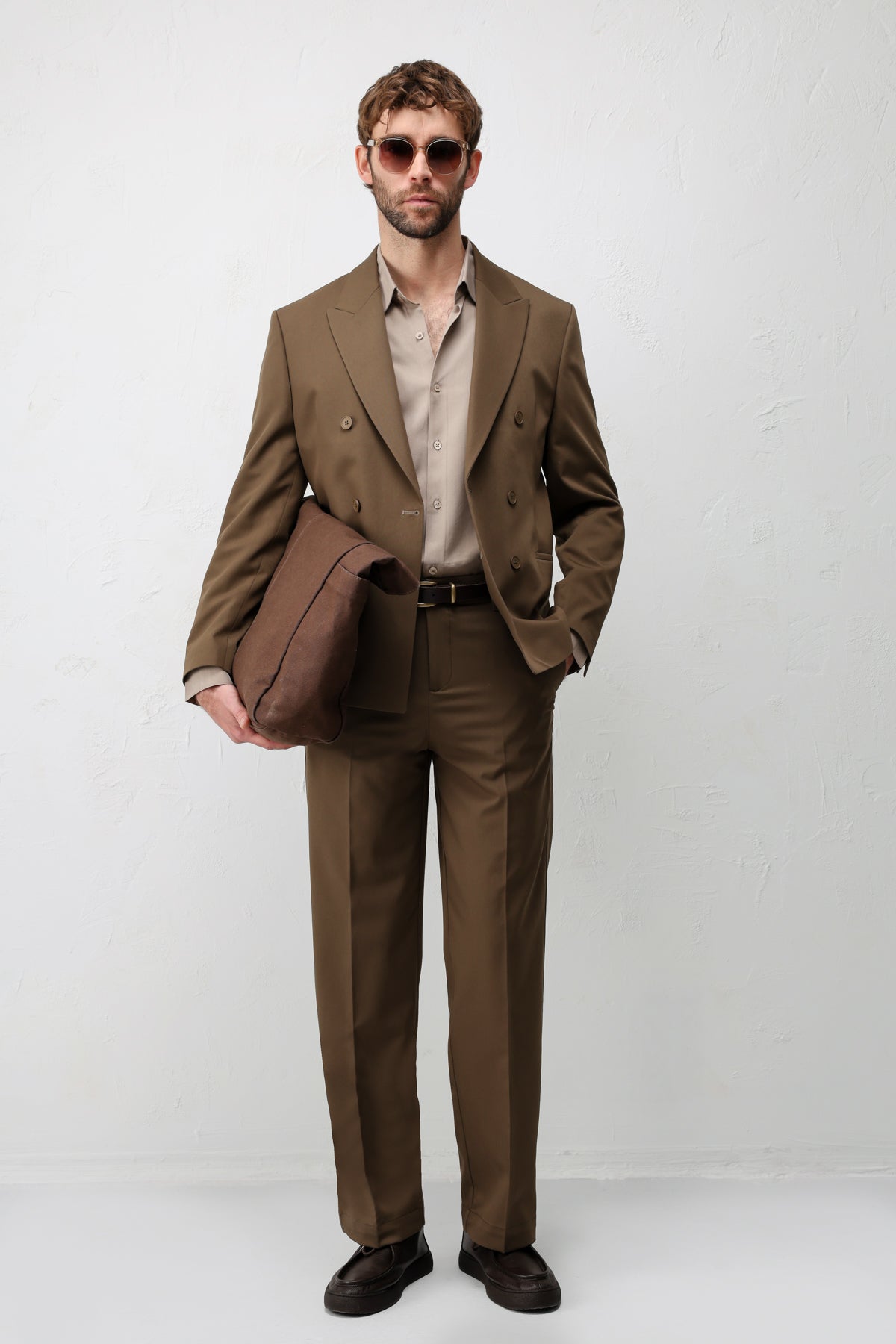 Düz Kesim Erkek Haki Pantolon