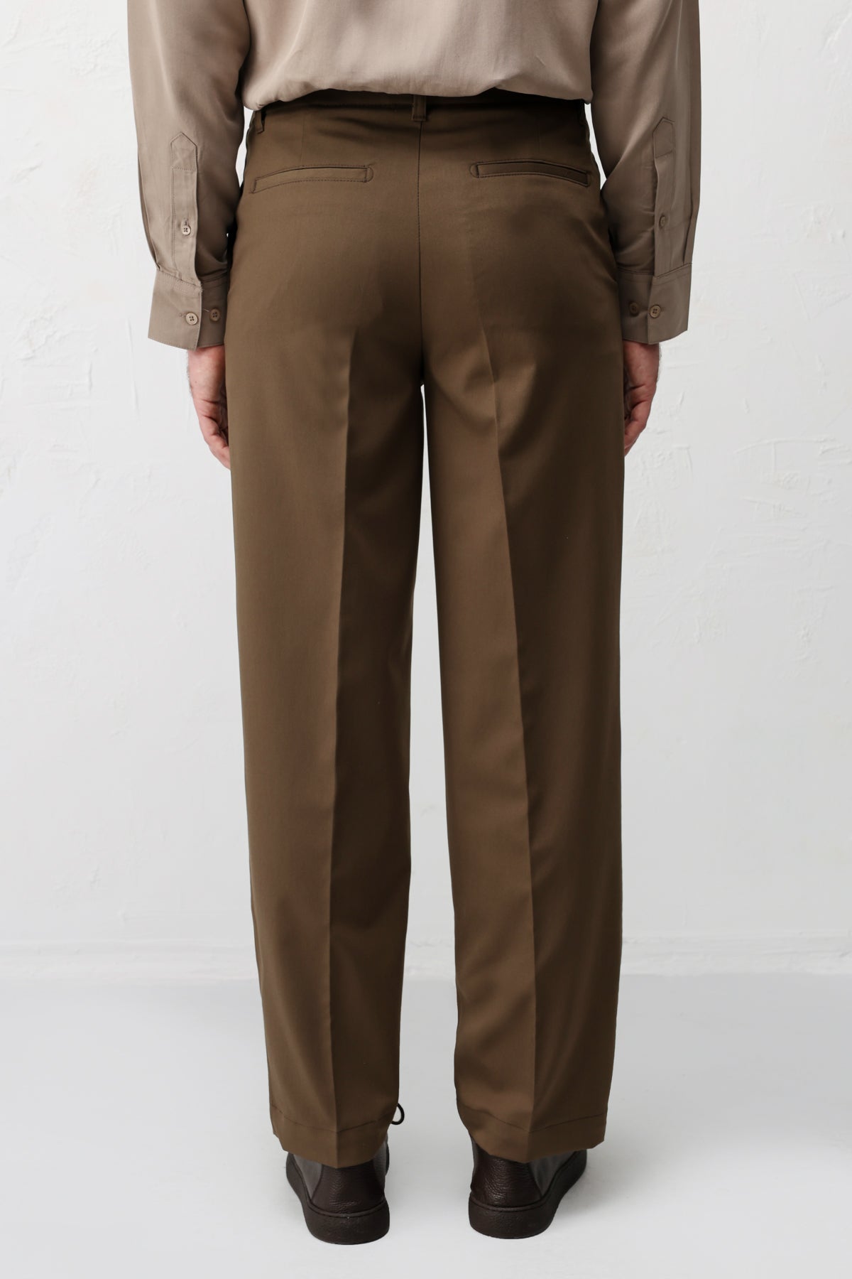 Düz Kesim Erkek Haki Pantolon