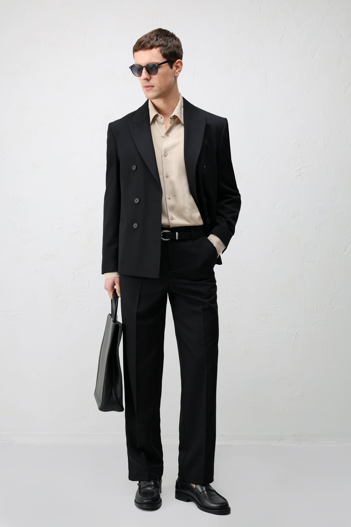 Düz Kesim Erkek Pantolon Siyah