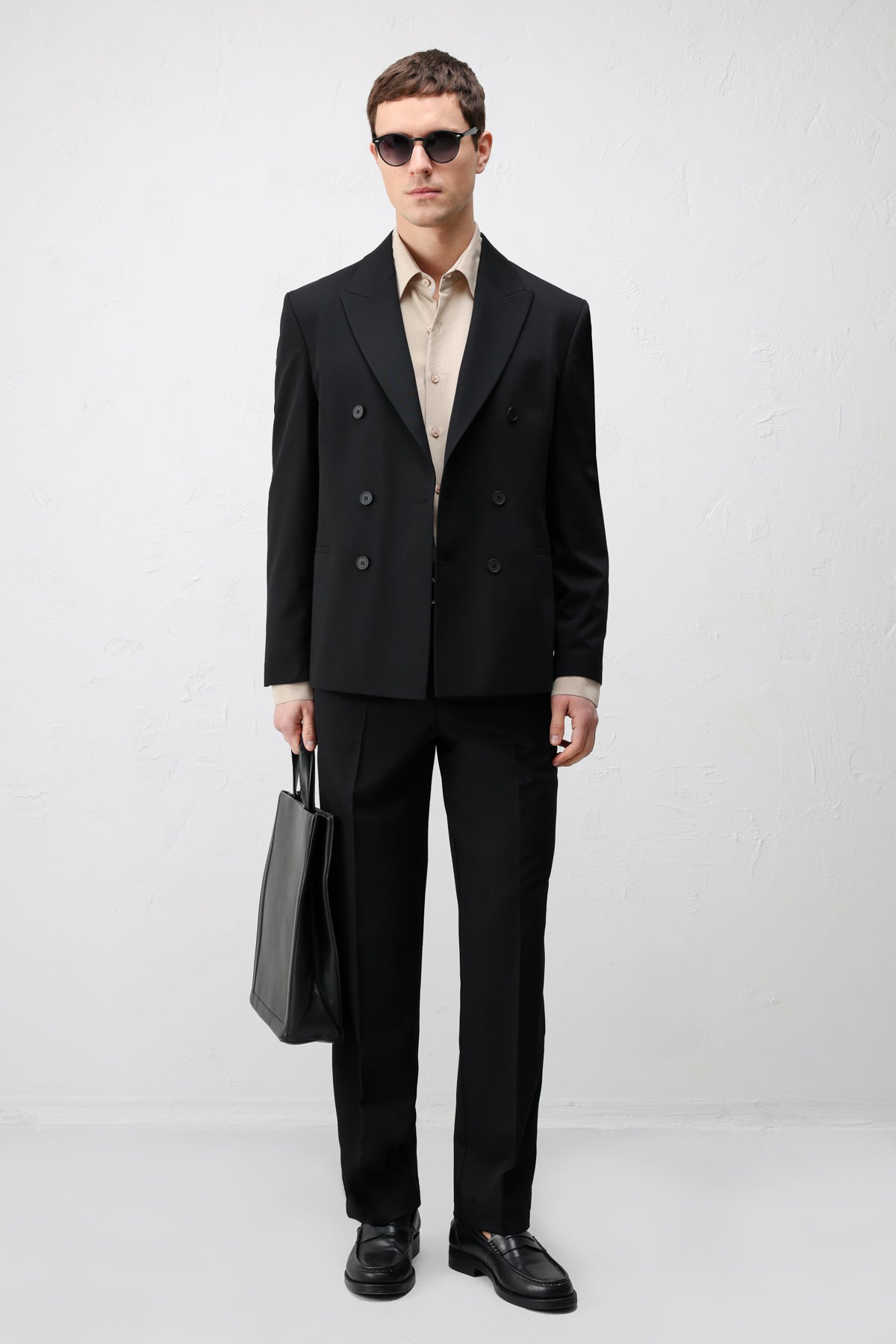 Düz Kesim Erkek Pantolon Siyah