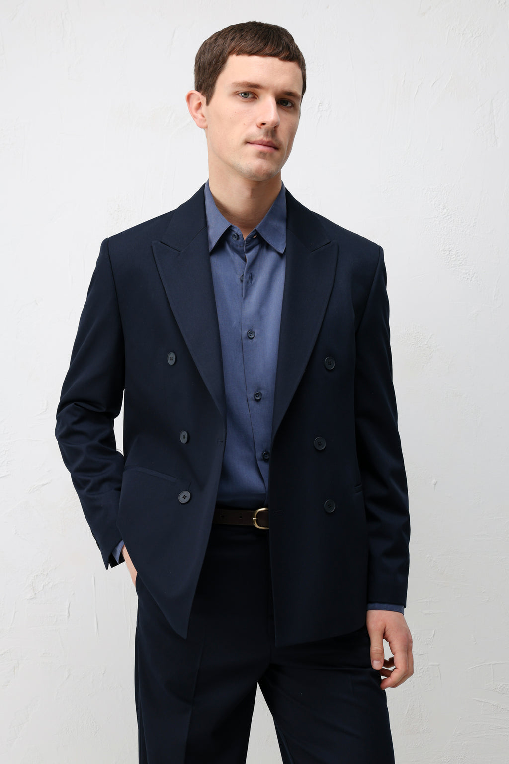 Erkek Rahat Kesim Blazer Ceket Lacivert