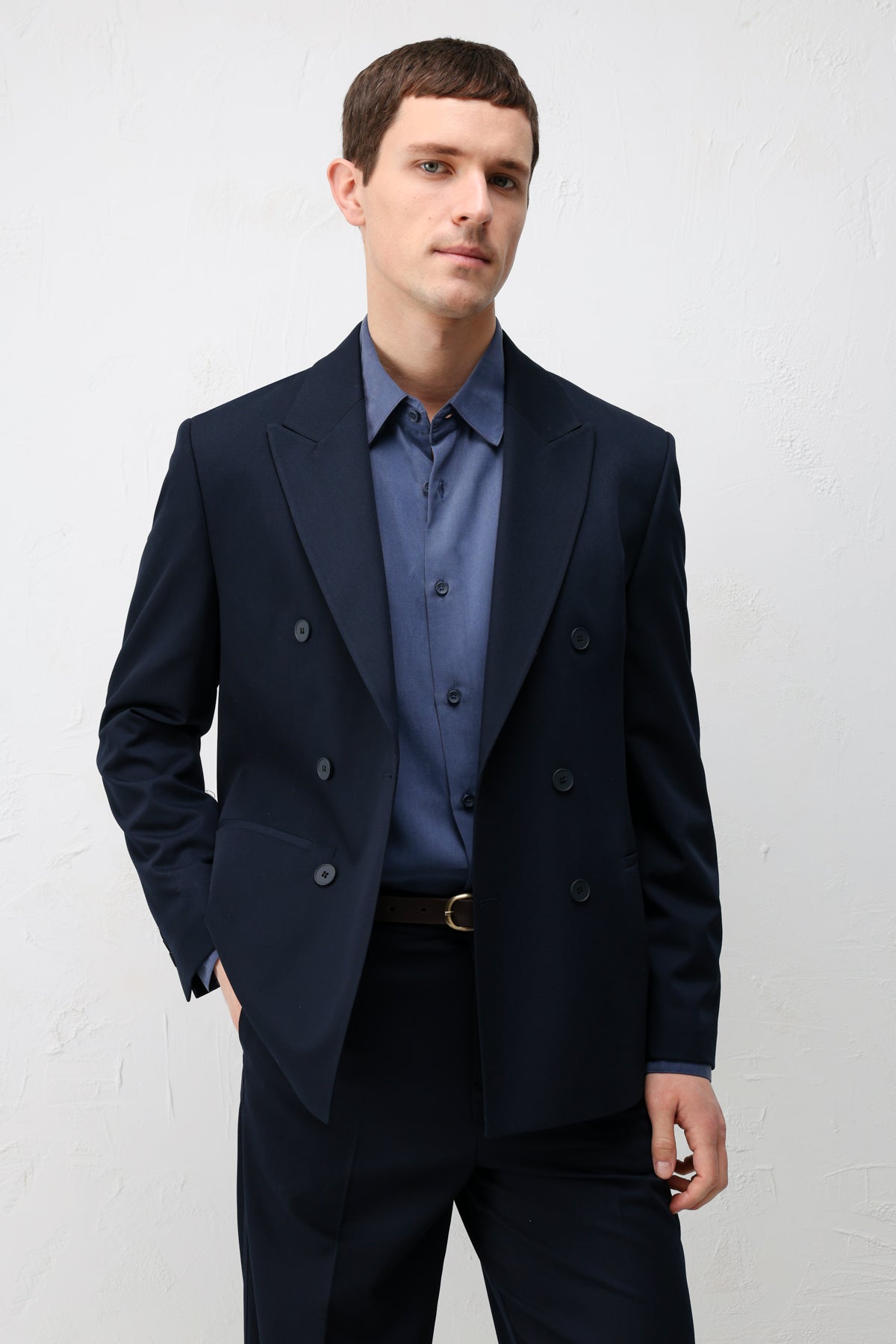 Erkek Rahat Kesim Blazer Ceket Lacivert