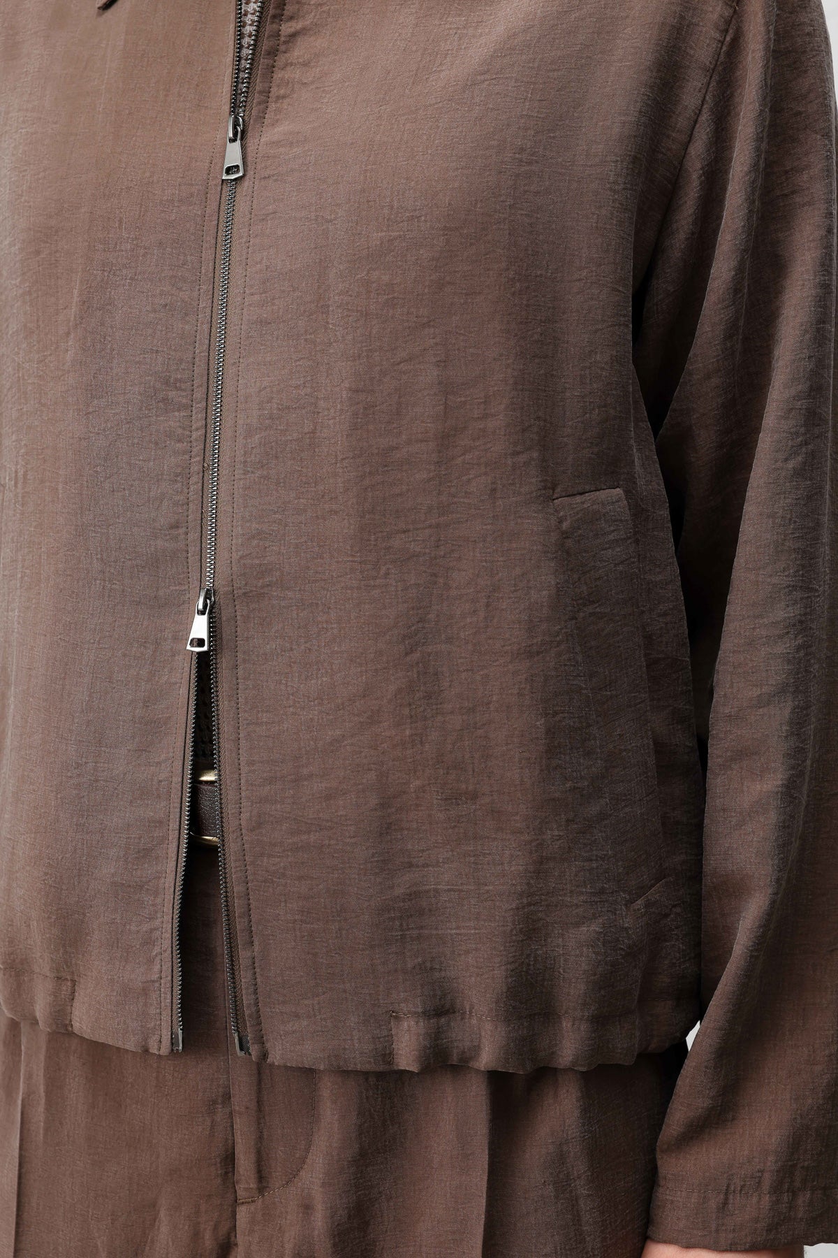 Liyosel Karışımı Yazlık Erkek Ceket Kahverengi