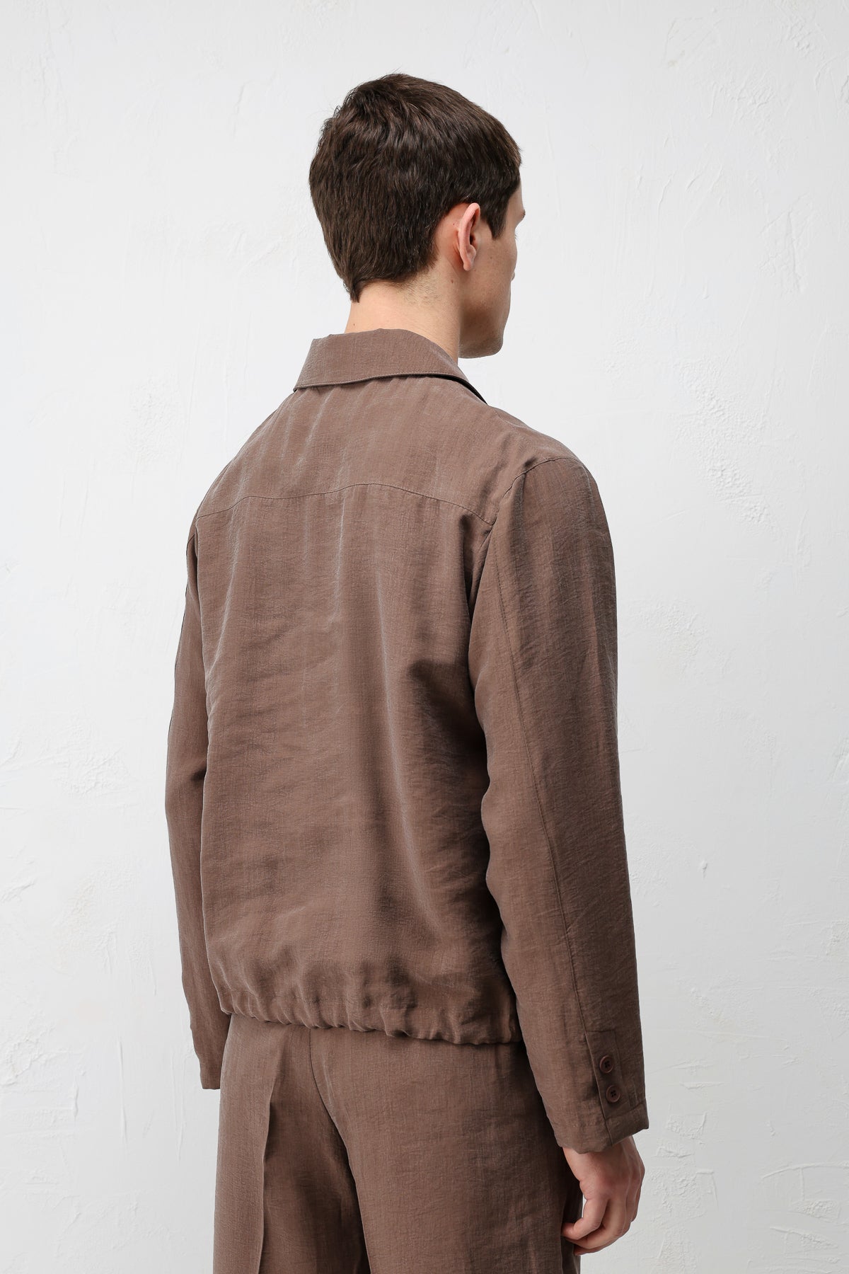 Liyosel Karışımı Yazlık Erkek Ceket Kahverengi