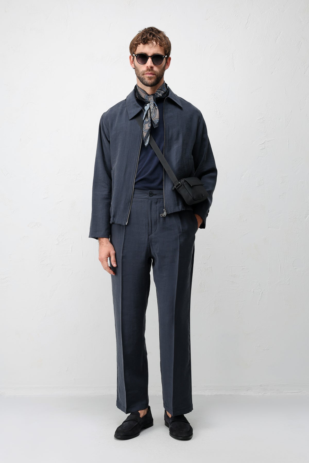 Lyocell Karışımı Yazlık Erkek Ceket Lacivert