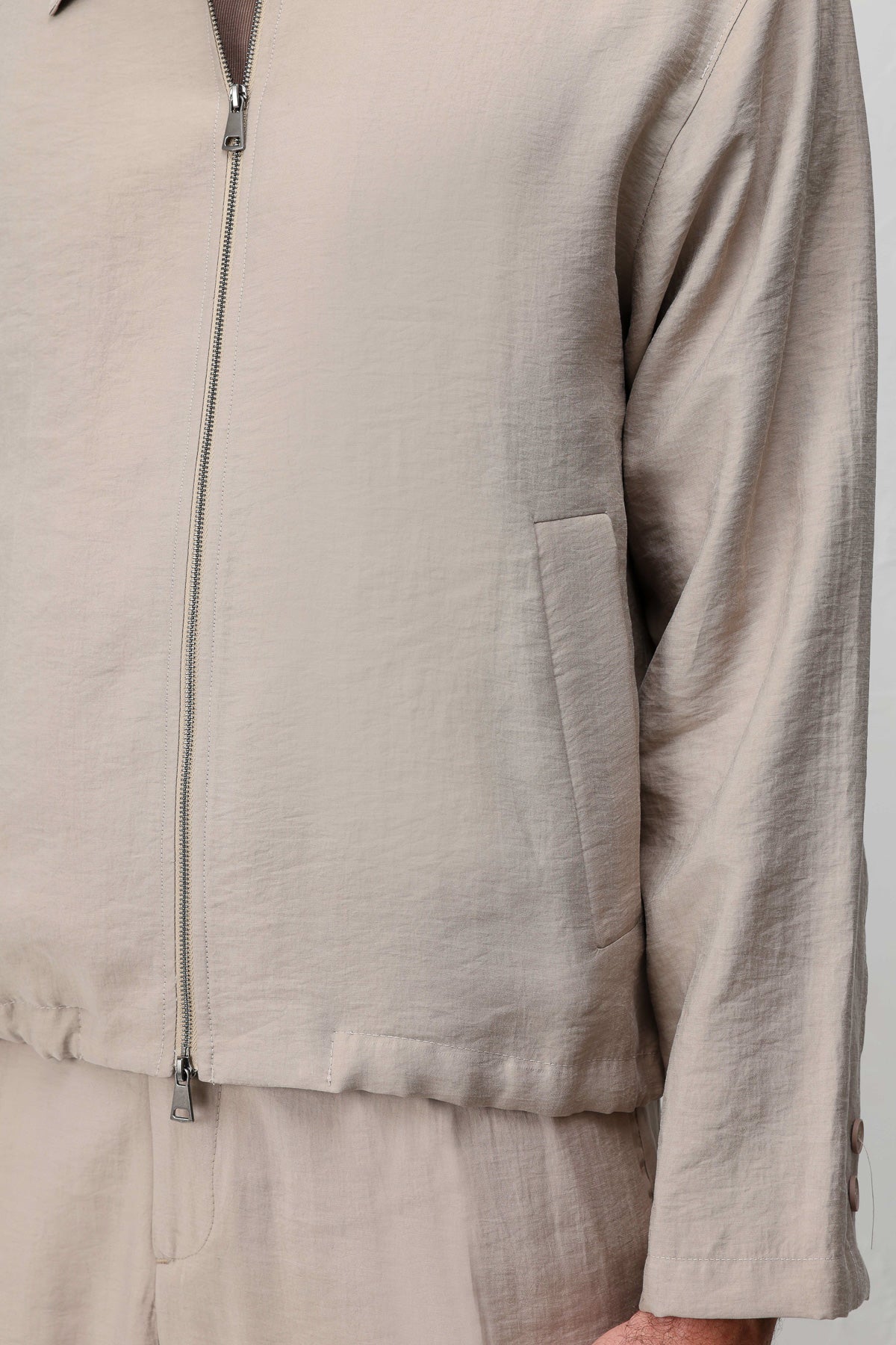 Lyocell Karışımı Yazlık Erkek Ceketi Koyu Bej