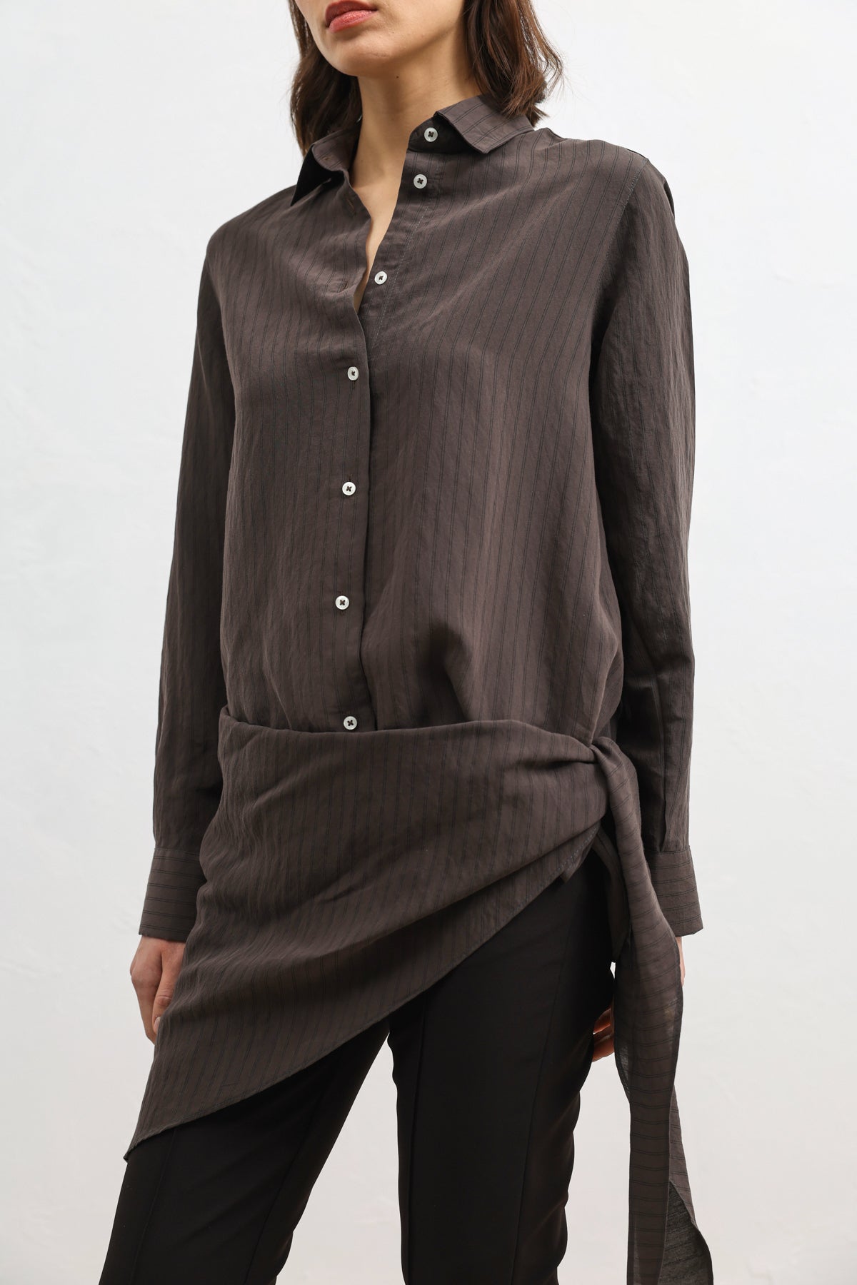 Cepli Kadın Gömlek Kahverengi