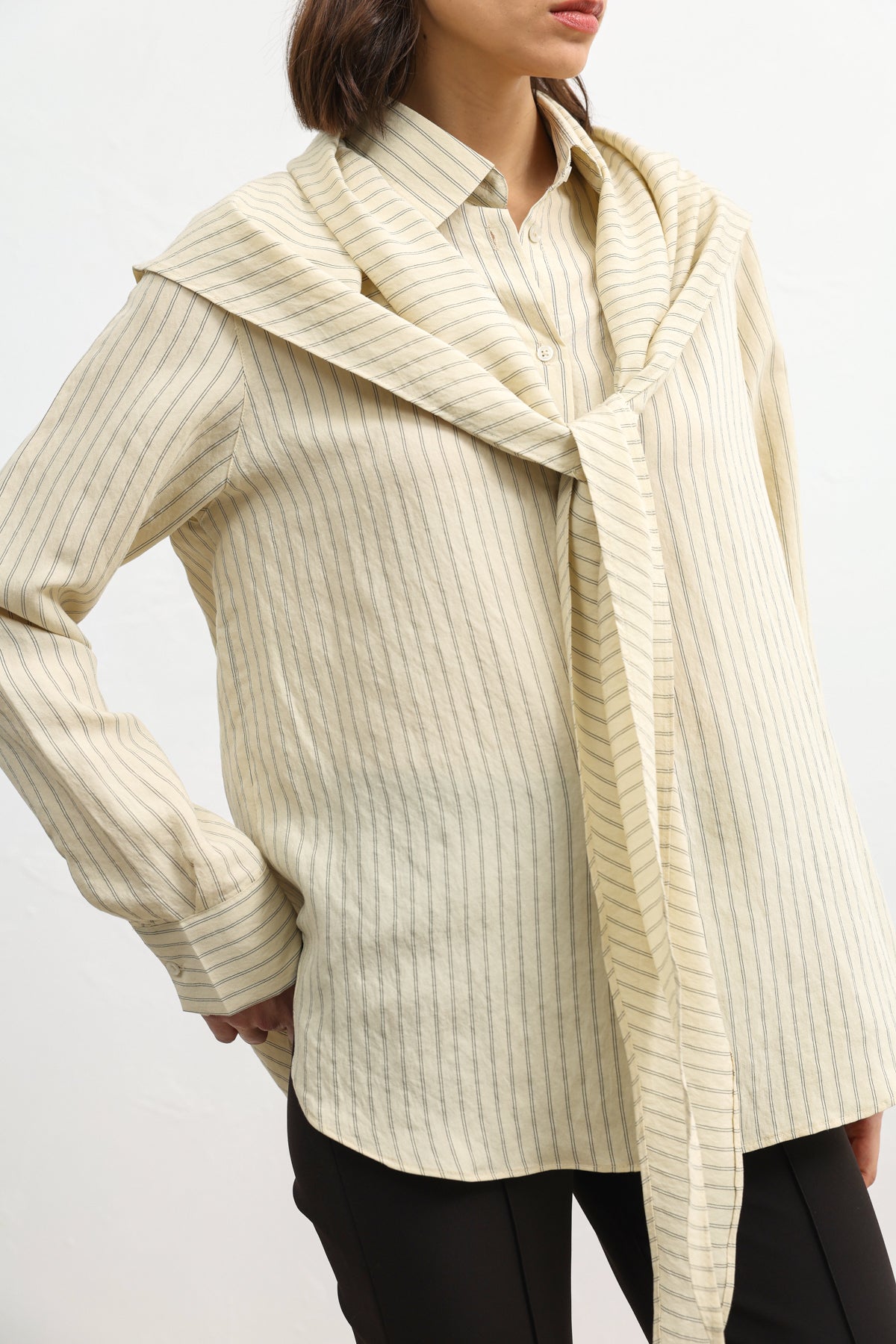 Cepli Kadın Gömlek Bej