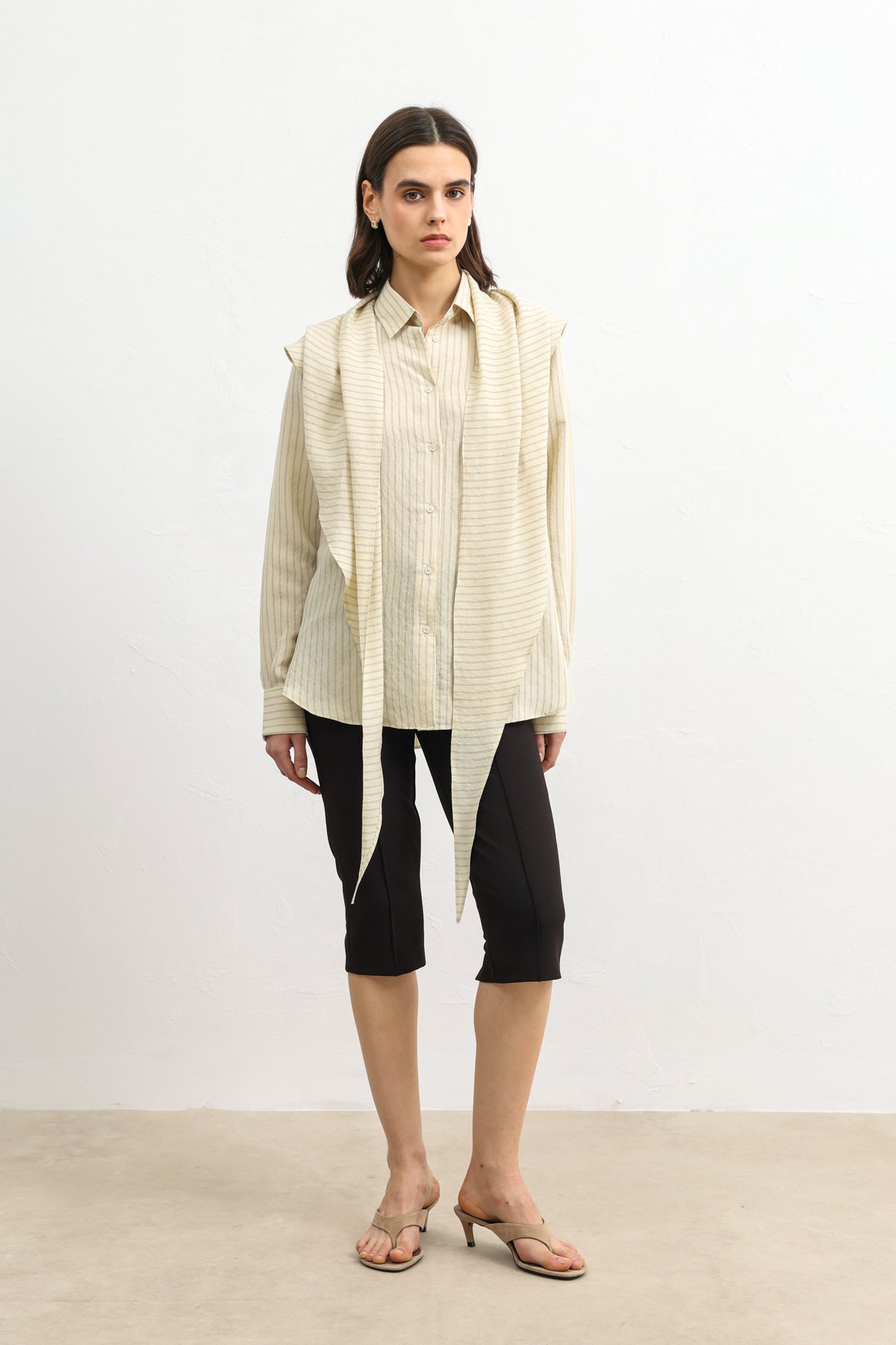 Cepli Kadın Gömlek Bej