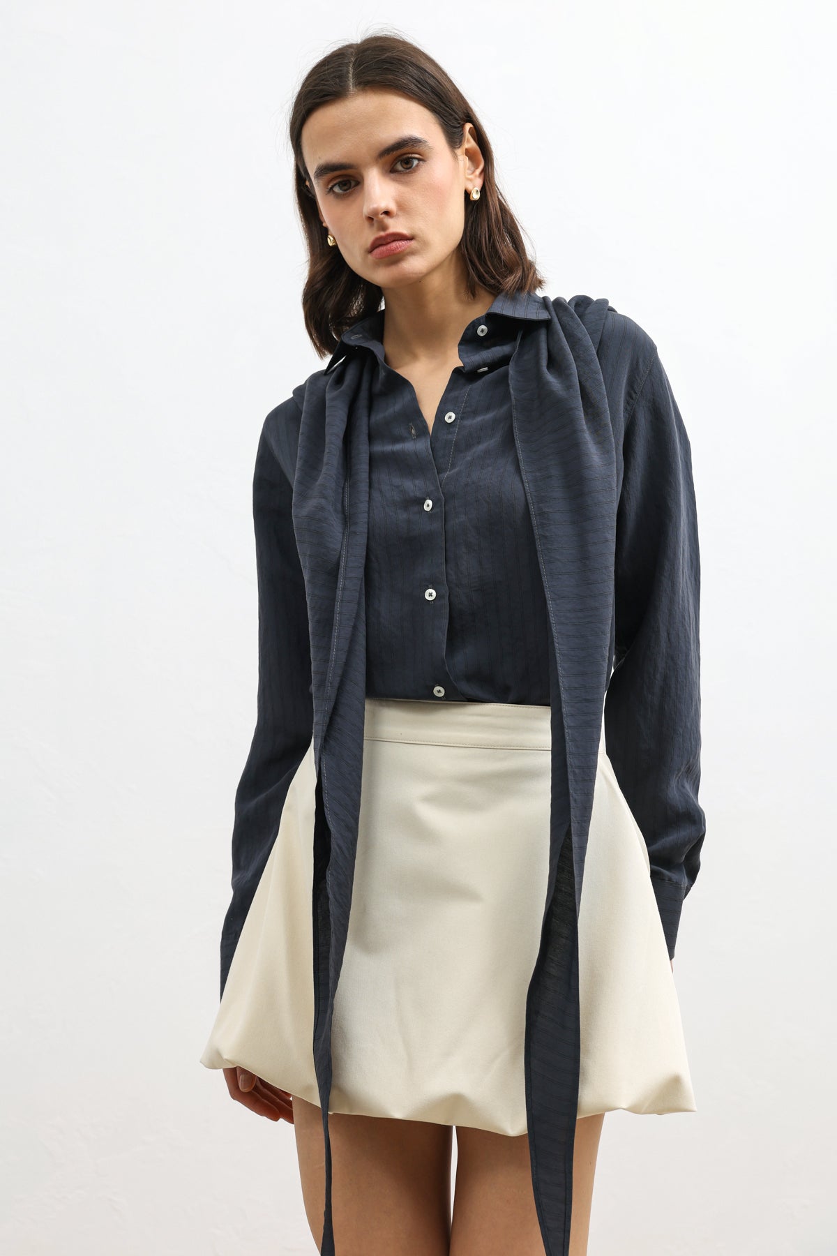 Cepli Kadın Gömlek Antrasit