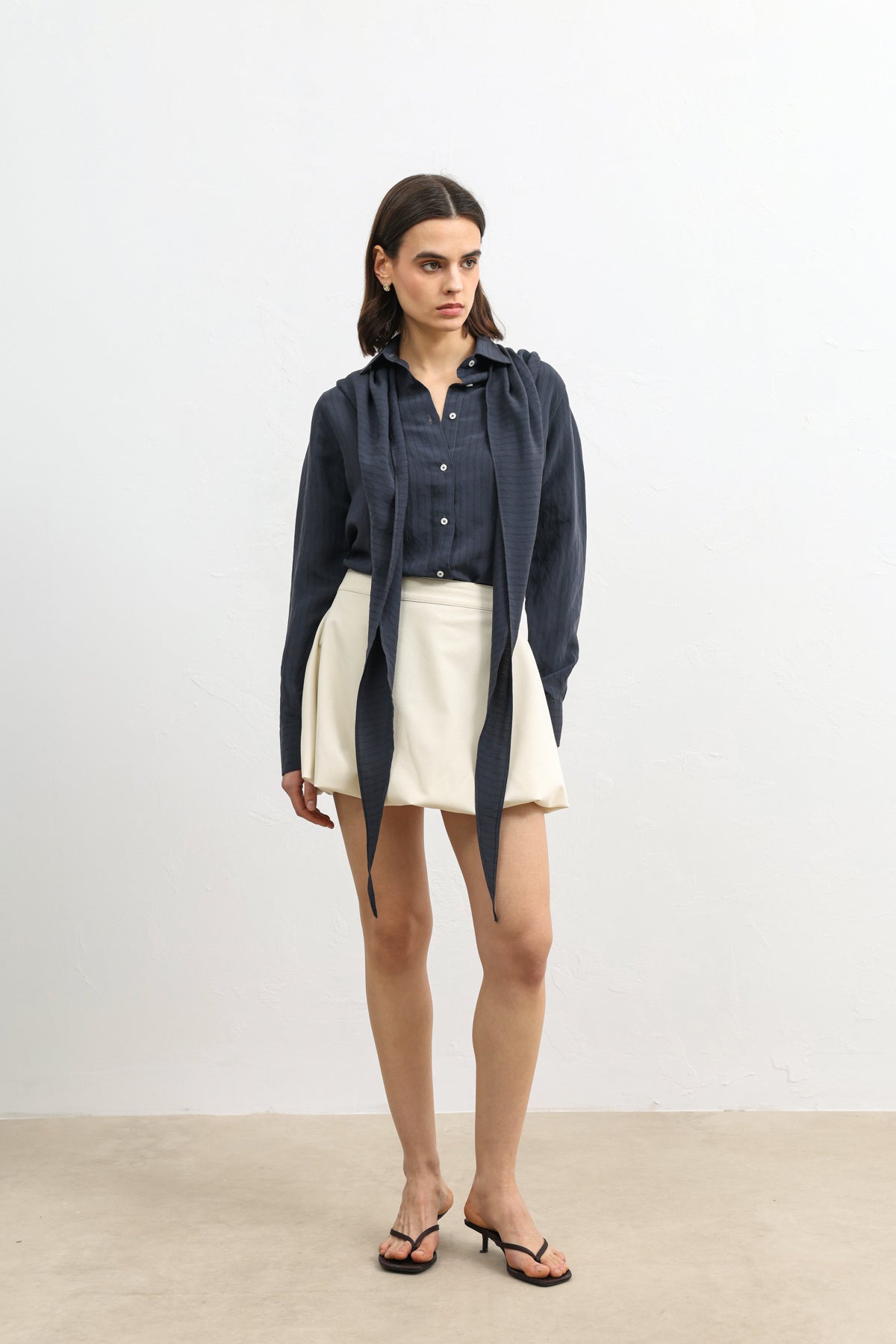 Cepli Kadın Gömlek Antrasit