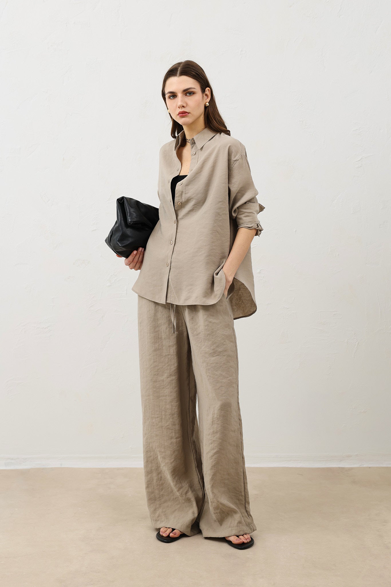 Kadın Modal Karışımı Pantolon Bej