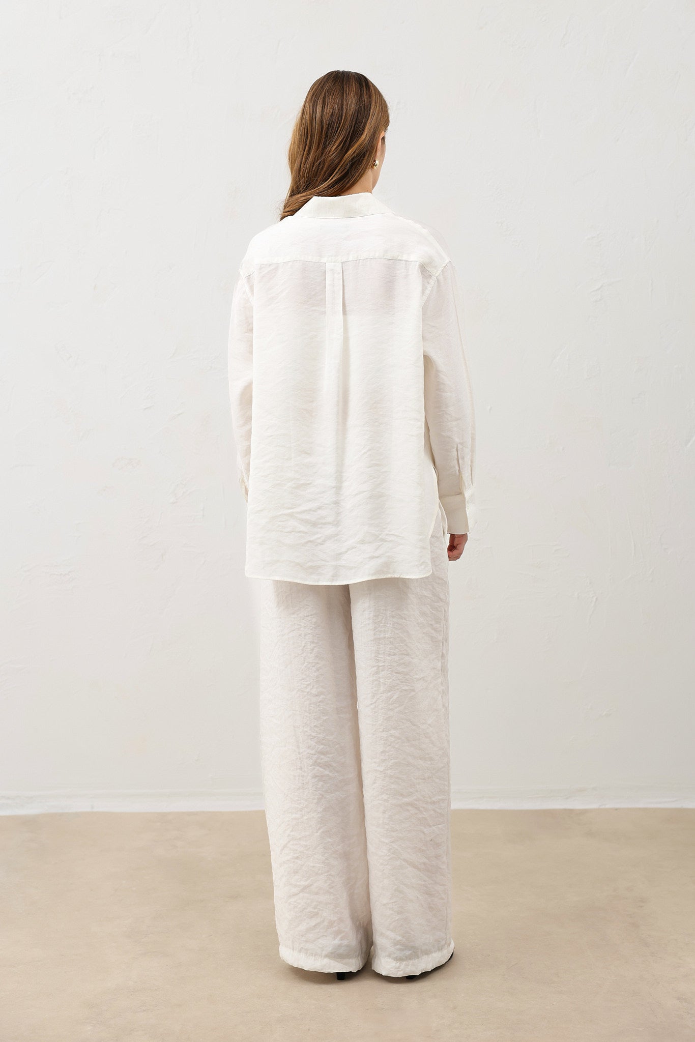 Kadın Ekru Modal Karışımlı Pantolon