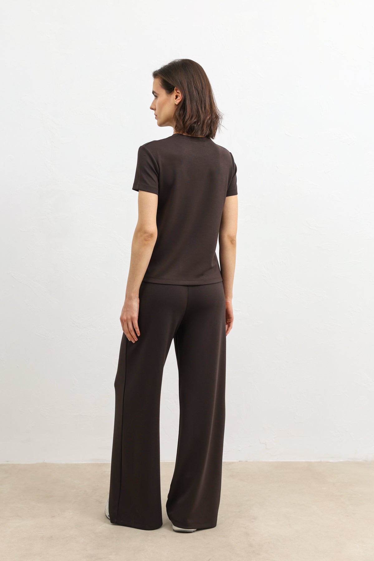 Kadın Bol Kesim Eşofman Takımı Koyu Kahverengi